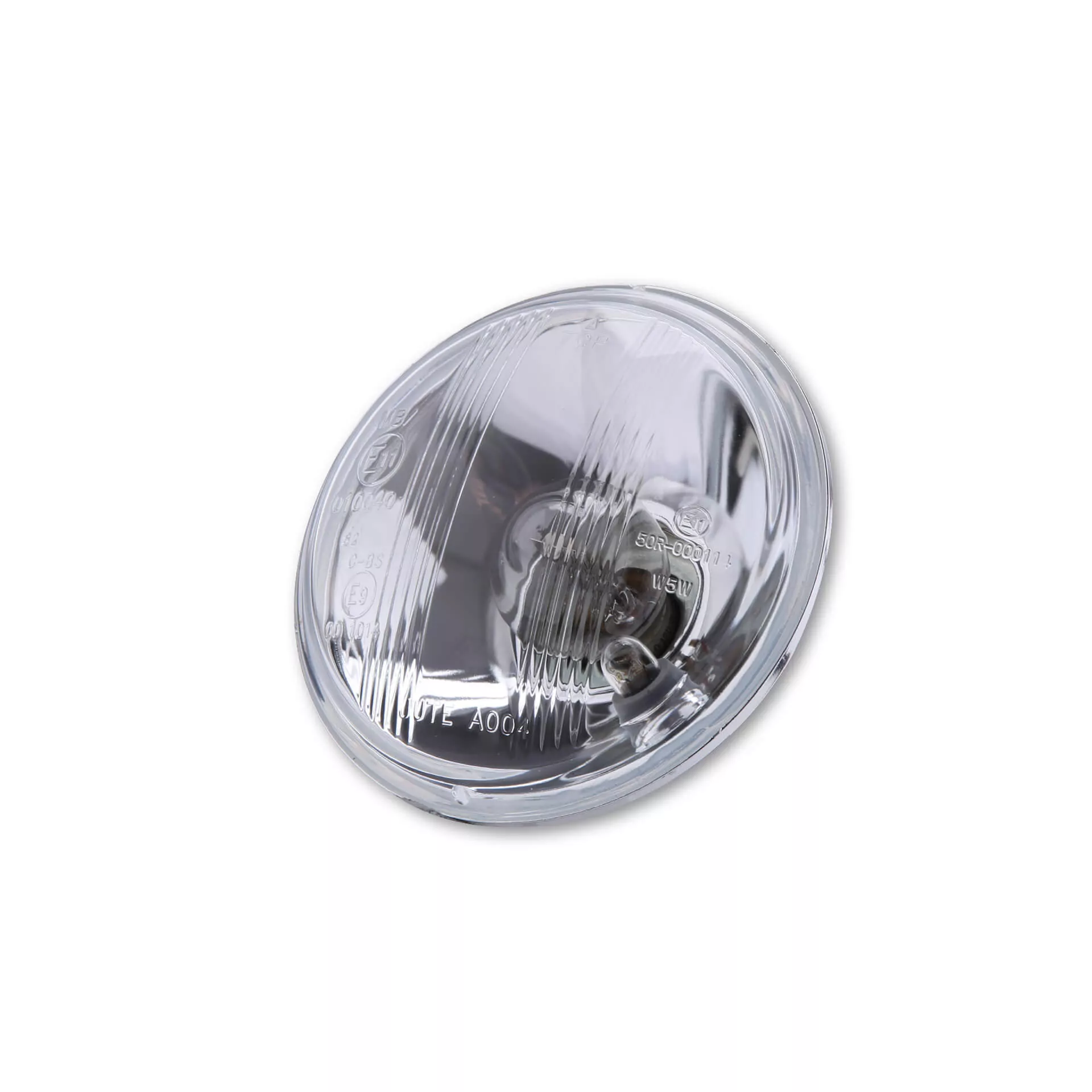 SHIN YO Scheinwerfereinsatz 4 1/2 Zoll, geprägtes Glas, mit Bilux Birne und Standlicht E-geprüft