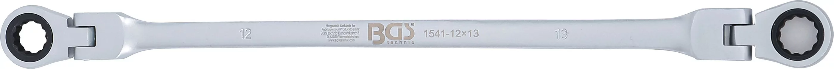 Doppel-Ratschen-Gelenkschlüssel | SW 12 x 13 mm