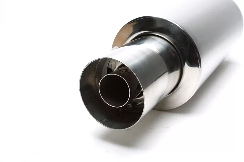 TA Technix Edelstahl Sportendschalldämpfer universal 110 / 45mm rund / scharf / Silencer im Endrohr