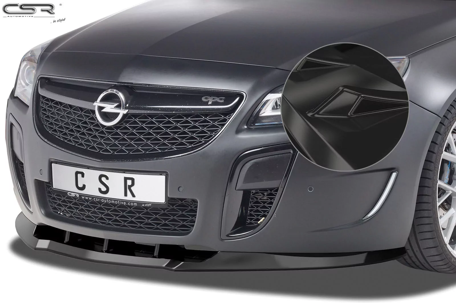 Cup-Spoilerlippe mit ABE für Opel Insignia A OPC Facelift Glossy (schwarz hochglanz)