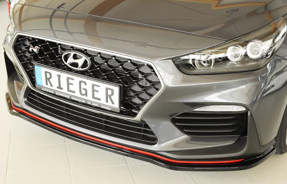Rieger Spoilerschwert glanz schwarz für Hyundai i30 N  (PDE) 5-tür. (Schrägheck) 07.17-12.20 (bis Facelift)