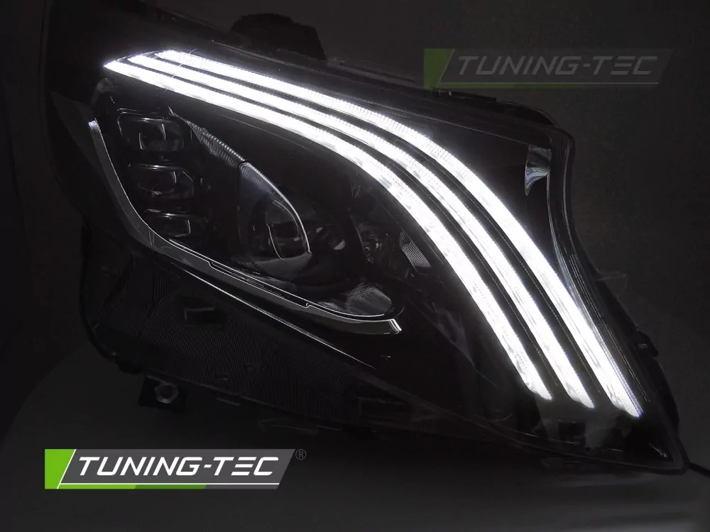 Headlights Led Black Fits Mercedes Vito W447 14-23