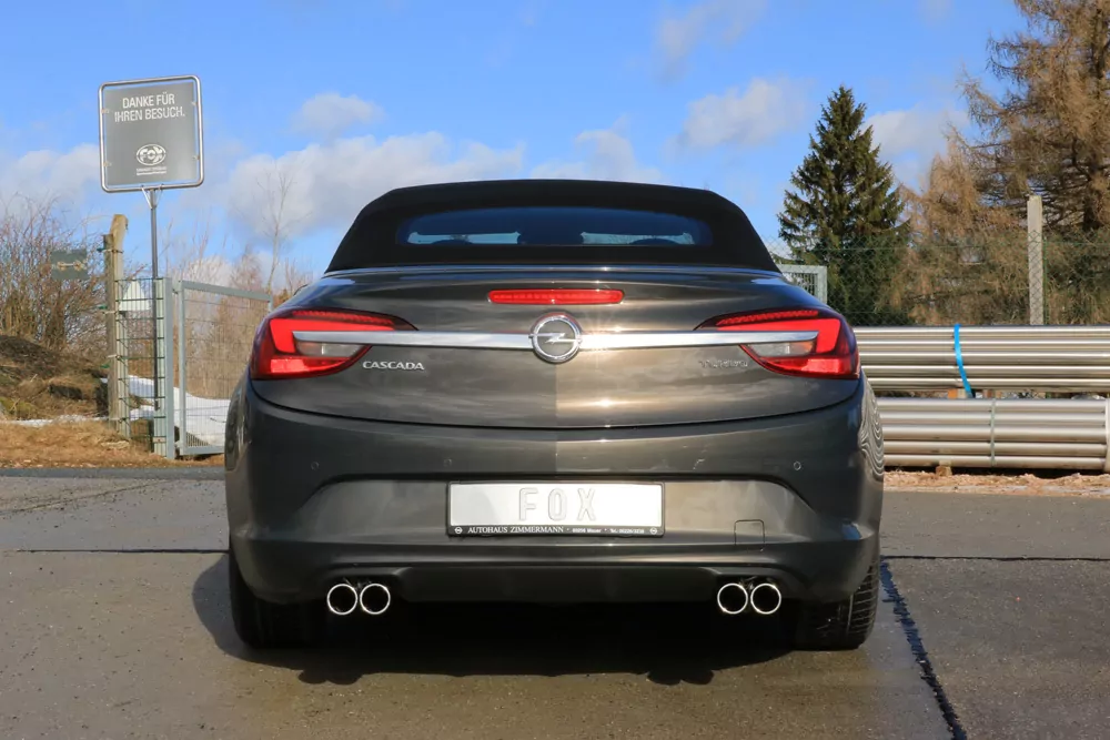 Opel Cascada  Endschalldämpfer quer Ausgang rechts/links - 2x76 Typ 12 rechts/links