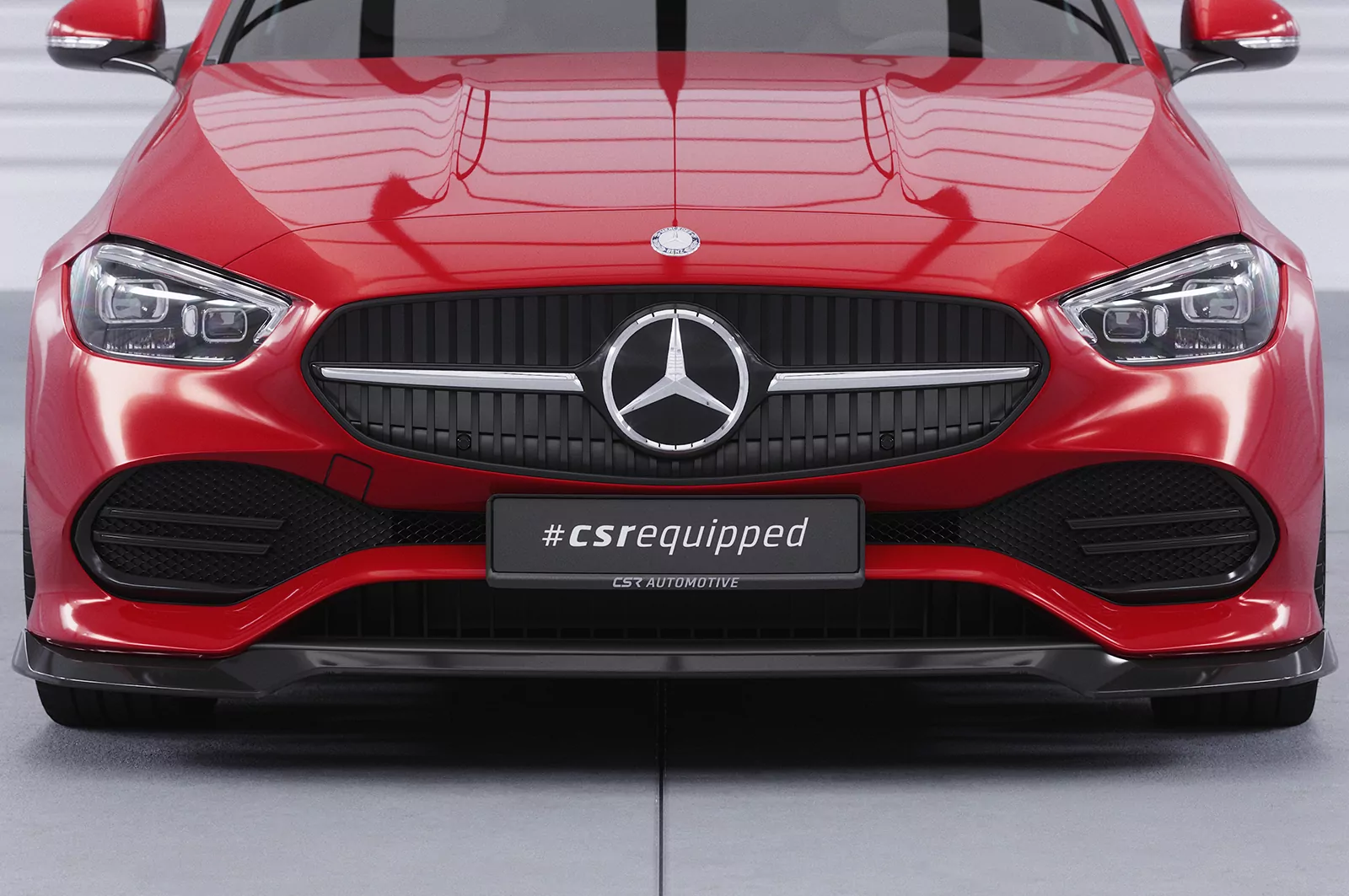 Cup-Spoilerlippe mit ABE für Mercedes Benz C-Klasse W206 / S206 CSL704 Schwarz Strukturiert