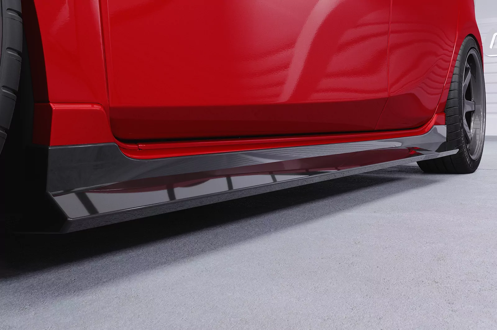 Seitenschweller für Mazda 3 (Typ BL) MPS SS563 Schwarz Strukturiert