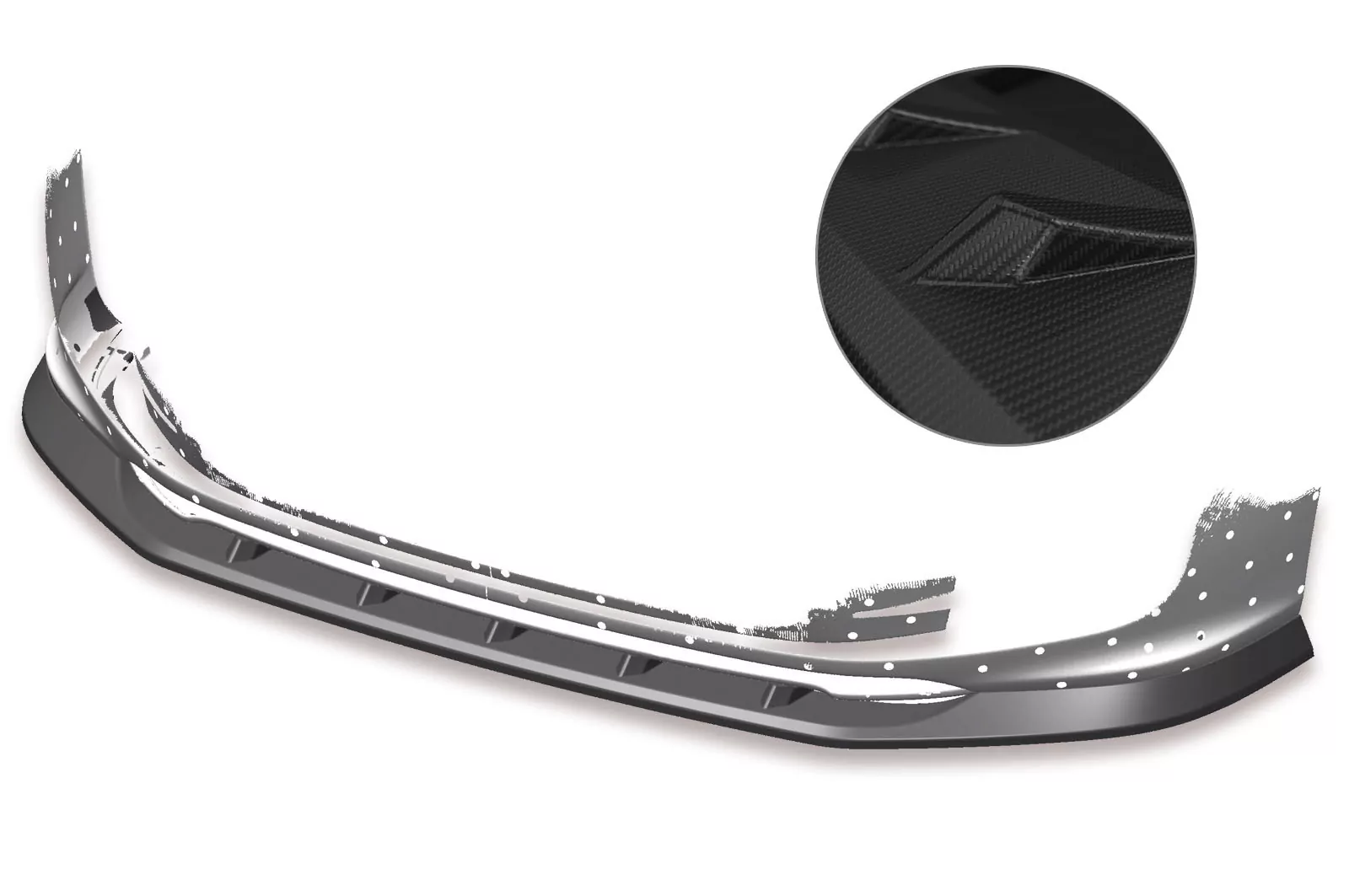 Cup-Spoilerlippe mit ABE für VW Golf 6 GTI Edition 35 CSL415-M Carbon Look (matt)