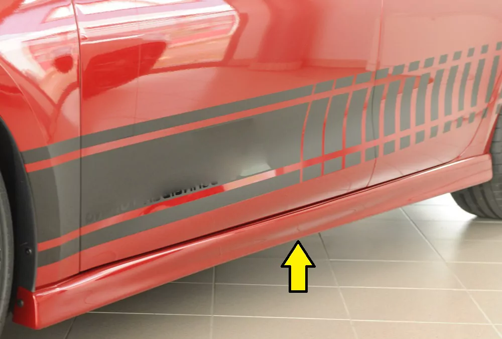 Rieger Seitenschweller links  (XS) matt schwarz für Seat Leon (KL) 5-tür. (ST/Sportstourer) 09.20-06.24 (bis Facelift)