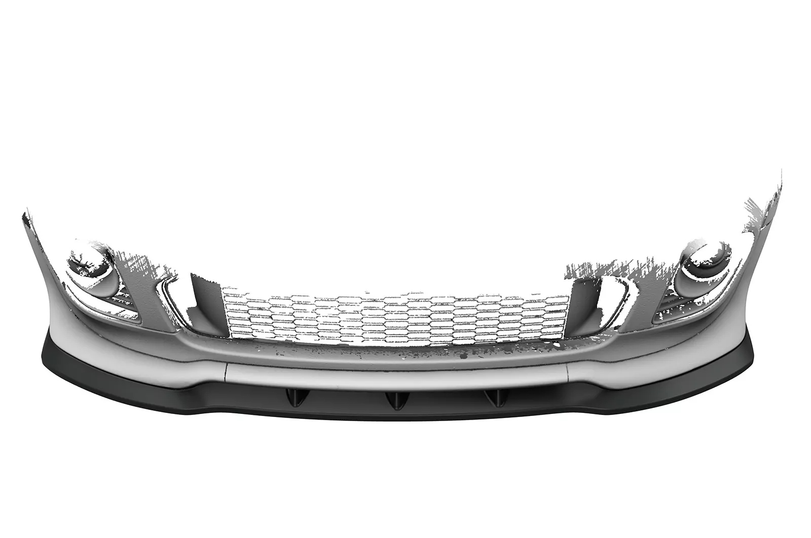 Cup-Spoilerlippe mit ABE für Mini Cooper Coupe JCW (R58/R59) CSL529 Schwarz Strukturiert