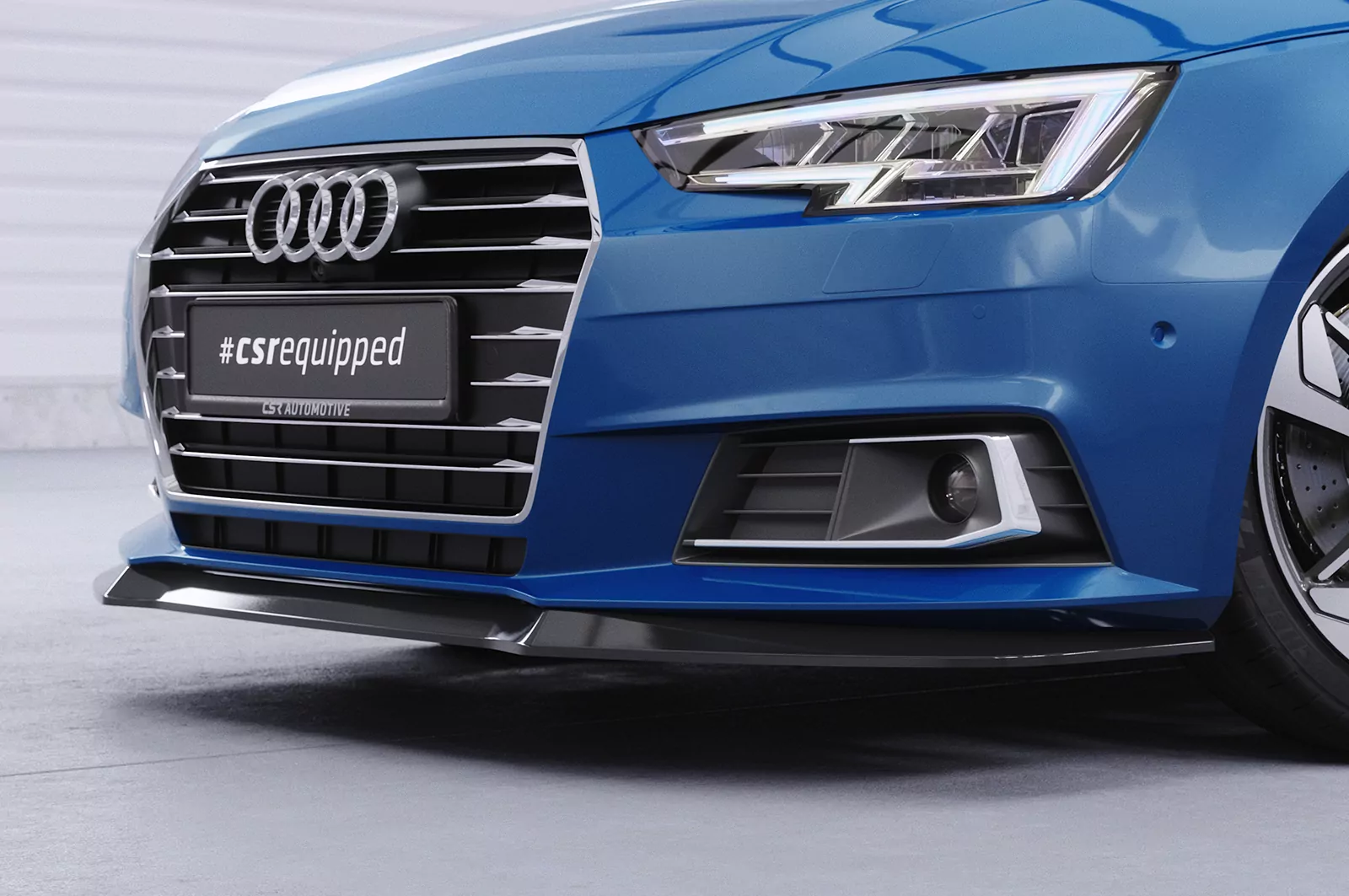 Cup-Spoilerlippe mit ABE für Audi A4 B9 (Typ 8W) CSL388 Strukturiert (schwarz matt)