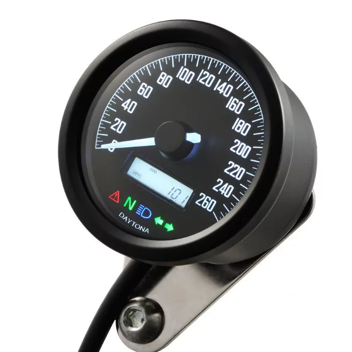 Digitaltacho | New Velona 60 | -260 Km/h | Typ B | Schwarz | Led Weiss