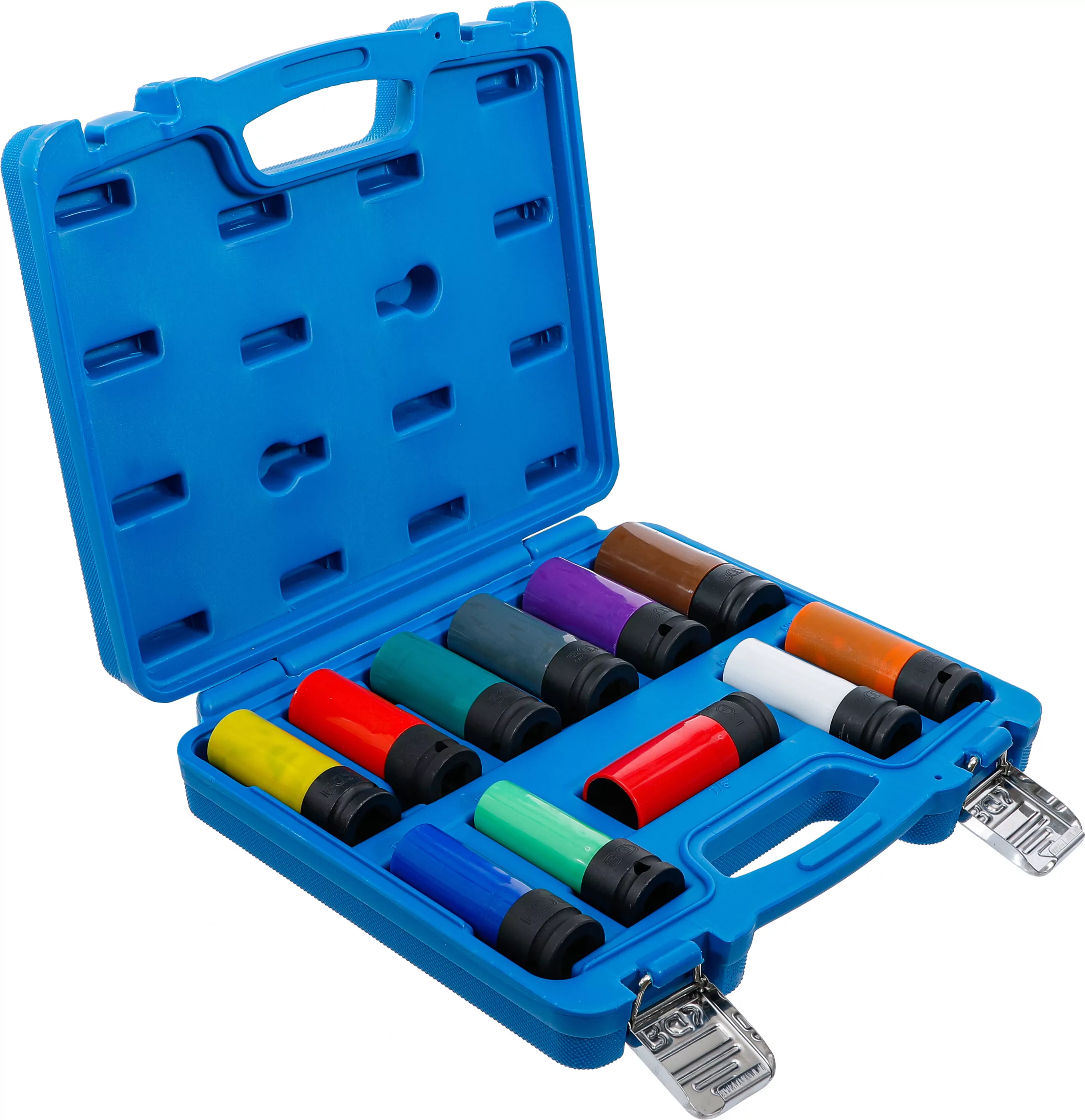 Kraft-Schoneinsatz-Satz | Antrieb Innenvierkant 12,5 mm (1/2") | SW 15 - 27 mm und Spezial-Radschrauben | 11-tlg.