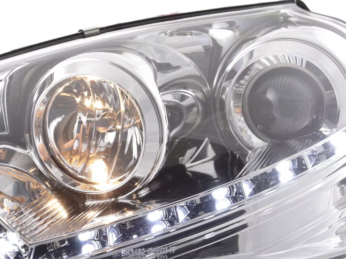 Scheinwerfer Set Daylight LED Tagfahrlicht VW Golf 5 Typ 1K Bj. 03-08 chrom für Rechtslenker
