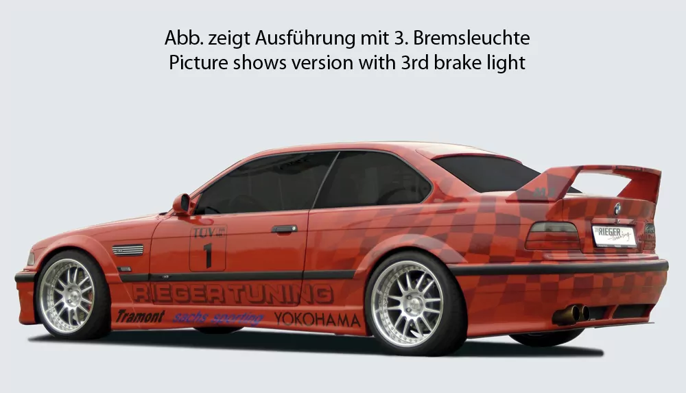 Rieger Heckflügel Breitbau II für BMW 3er E36 - Lim.   carbon optik