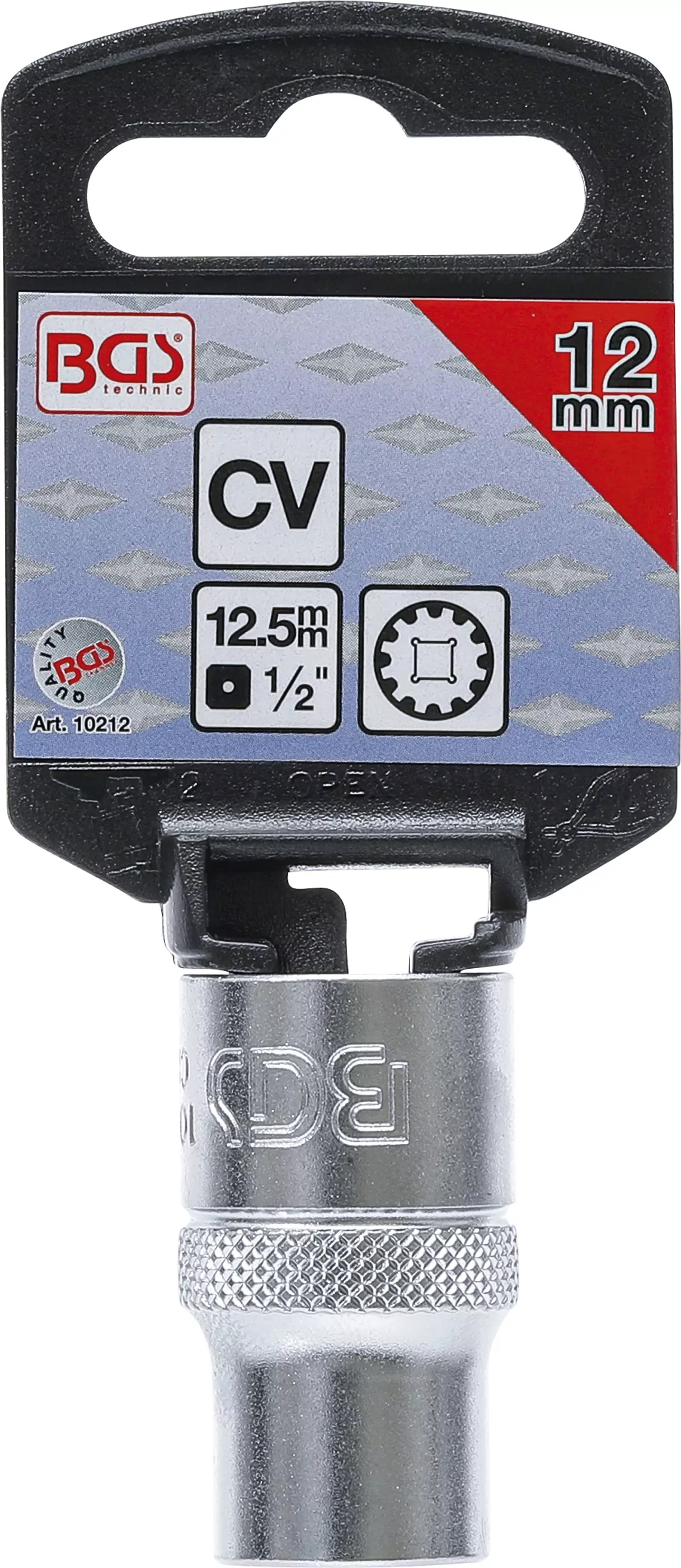 Steckschlüssel-Einsatz Gear Lock | Antrieb Innenvierkant 12,5 mm (1/2") | SW 12 mm