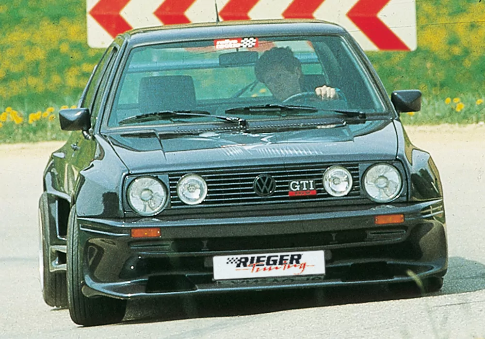 Rieger Spoilerstoßstange Breitbau II für VW Golf 2 -  83-91 carbon optik