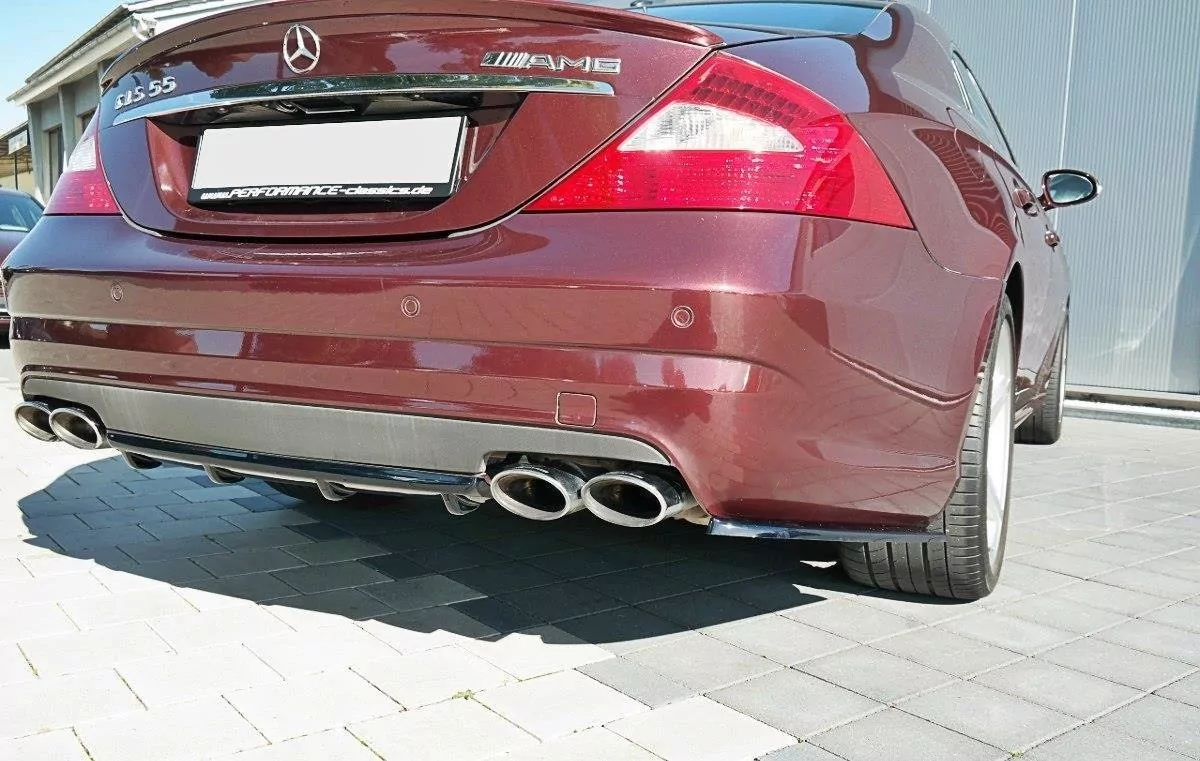 Diffusor Heck Ansatz Passend Für Passend Für Mercedes CLS C219 55AMG Schwarz Hochglanz Schwarz Hochglanz