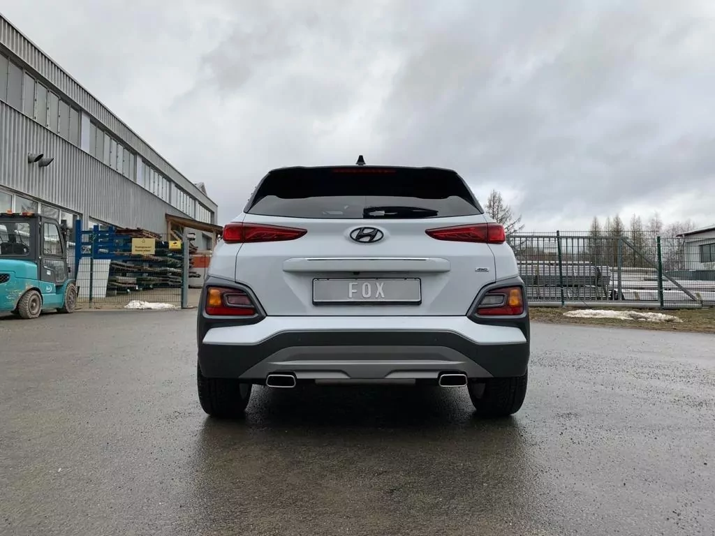 Hyundai Kona 4WD - Endrohre in der Stoßstange  Endschalldämpfer Ausgang rechts/links - 145x65 Typ 59 rechts/links