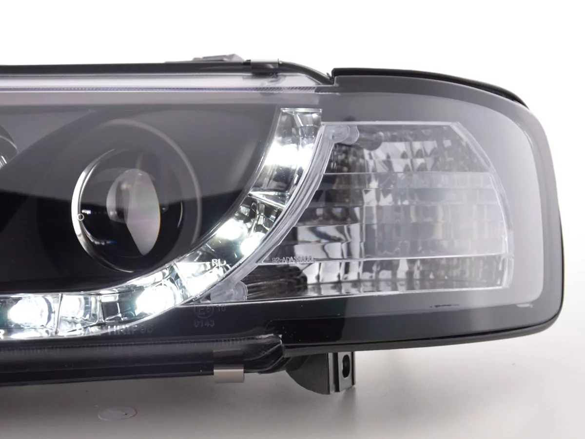 Scheinwerfer Set Daylight LED Tagfahrlicht Audi A3 Typ 8L Bj. 96-00 schwarz
