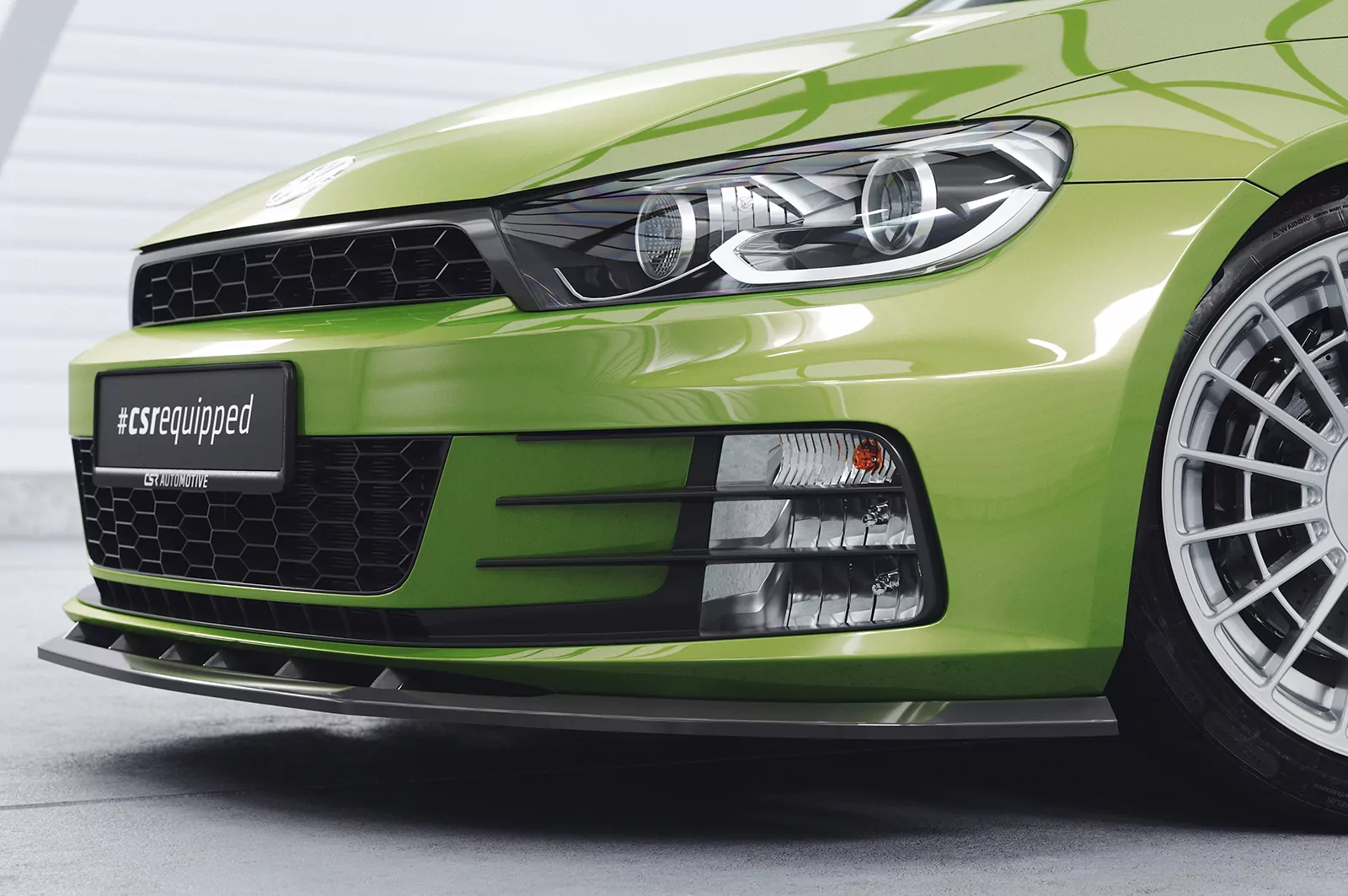 Cup-Spoilerlippe mit ABE für VW Scirocco III R-Line CSL386 Strukturiert (schwarz matt)