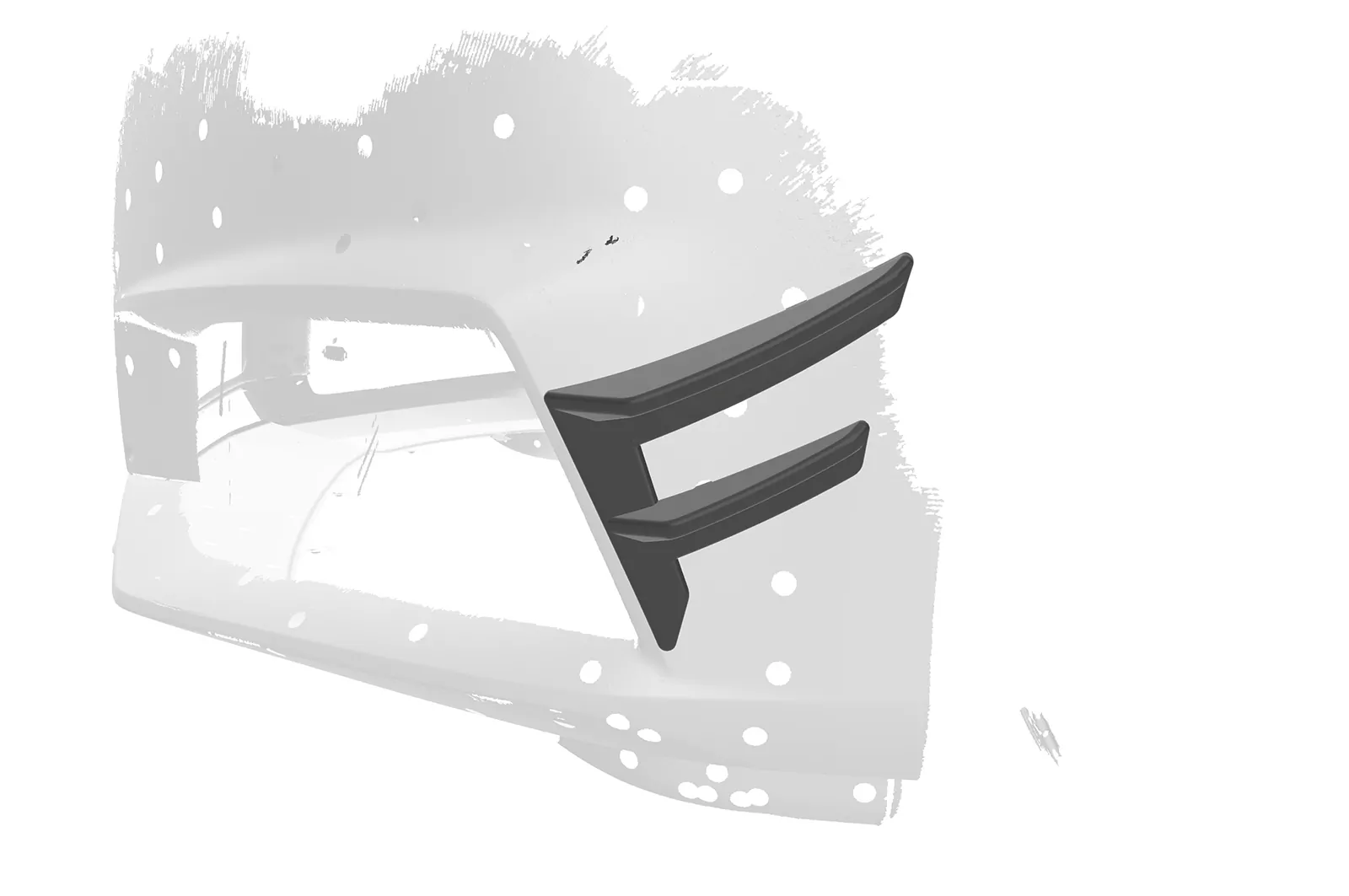 Performance Flaps für Audi A4 B9 (Typ 8W) S-Line FP033 Schwarz Strukturiert