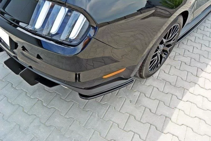 Heck Ansatz Flaps Diffusor Passend Für Diffusor Passend Für FORD MUSTANG MK6 GT Schwarz Hochglanz Schwarz Hochglanz