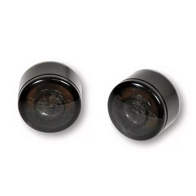 HIGHSIDER Pro Apollo LED Blinker-Modul Gehäuse Schwarz / Linse Rauchgrau (Paar), Vorn & Hinten