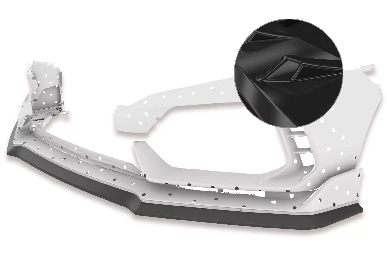 Cup-Spoilerlippe mit ABE für Honda Civic FK8 Type R Glossy (schwarz hochglanz)