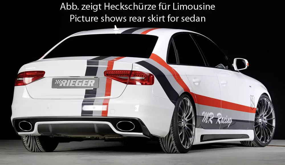 Audi S-Line Heckschürze (ohne Heckeinsatz) für Audi A4 (B8/B81) Avant 01.12- (ab Facelift)