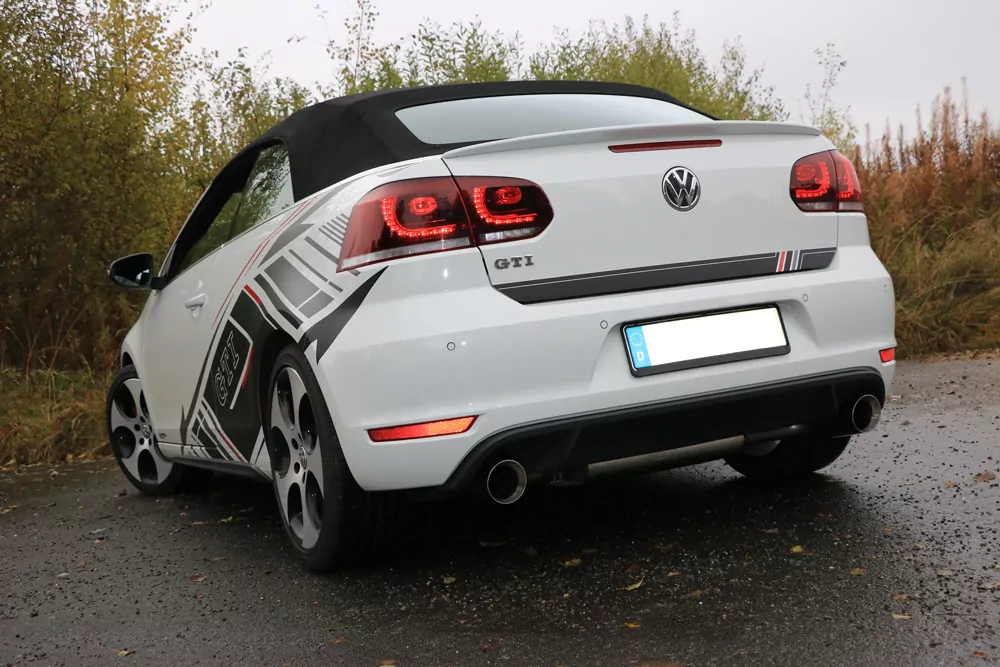 VW Golf 6 GTI + Cabrio  Endschalldämpfer Ausgang rechts/links - 1x100 Typ 25 rechts/links