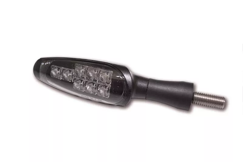KOSO LED-Blinker Z1, schwarzes Kunststoffgehäuse, getöntes Glas E-geprüft