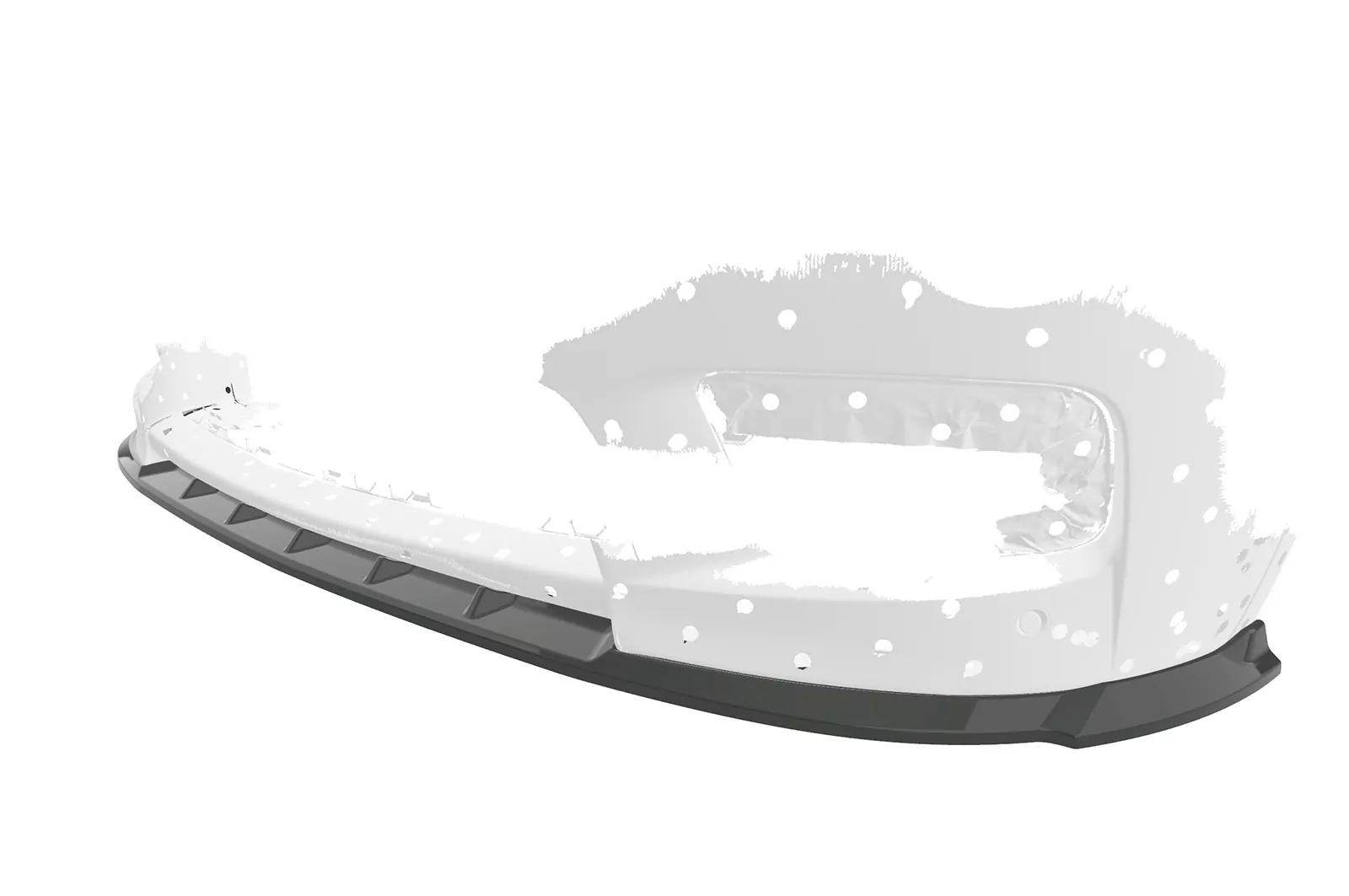 Cup-Spoilerlippe mit ABE für BMW X1 E84 M-Paket CSL547 Schwarz Strukturiert