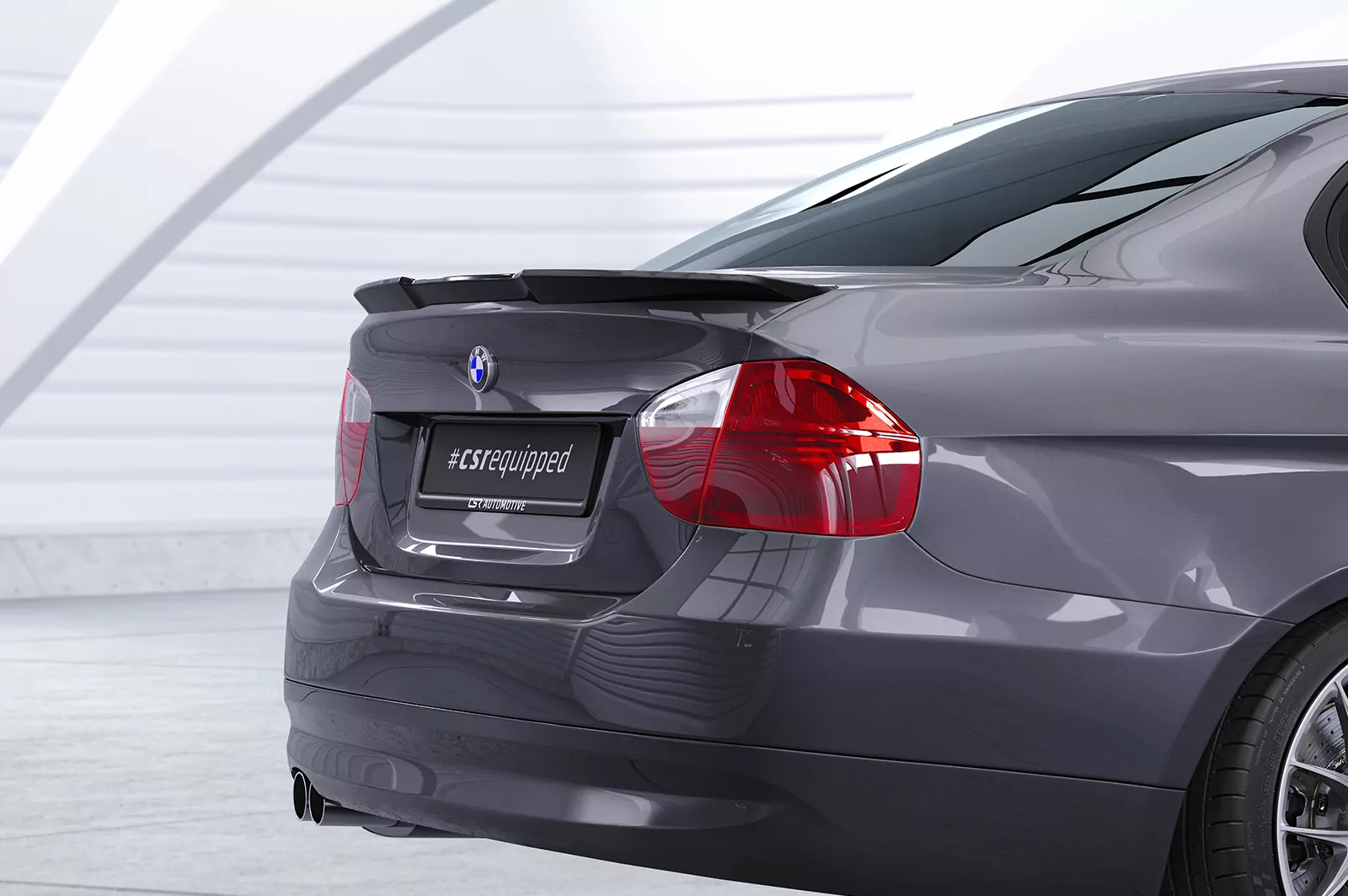 Heckflügel mit ABE für BMW 3er E90 HF005 Schwarz Strukturiert