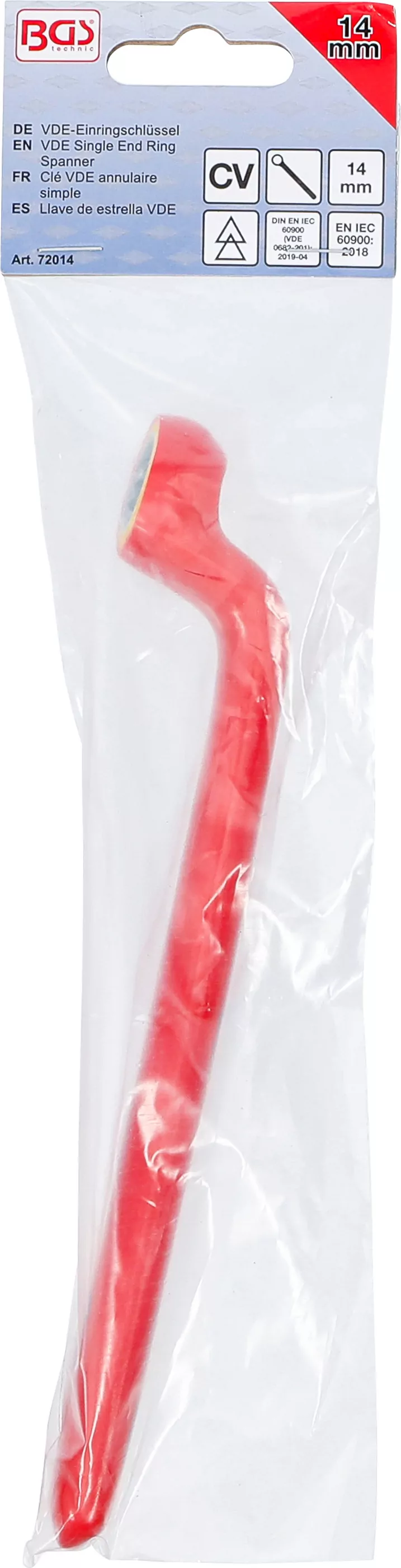 VDE-Einringschlüssel | tief gekröpft | SW 14 mm