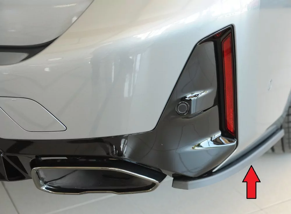 Rieger Heckschürzenansatz seitlich rechts matt schwarz für BMW 3er G21  (G3K) Touring 07.22- (ab Facelift) LCI