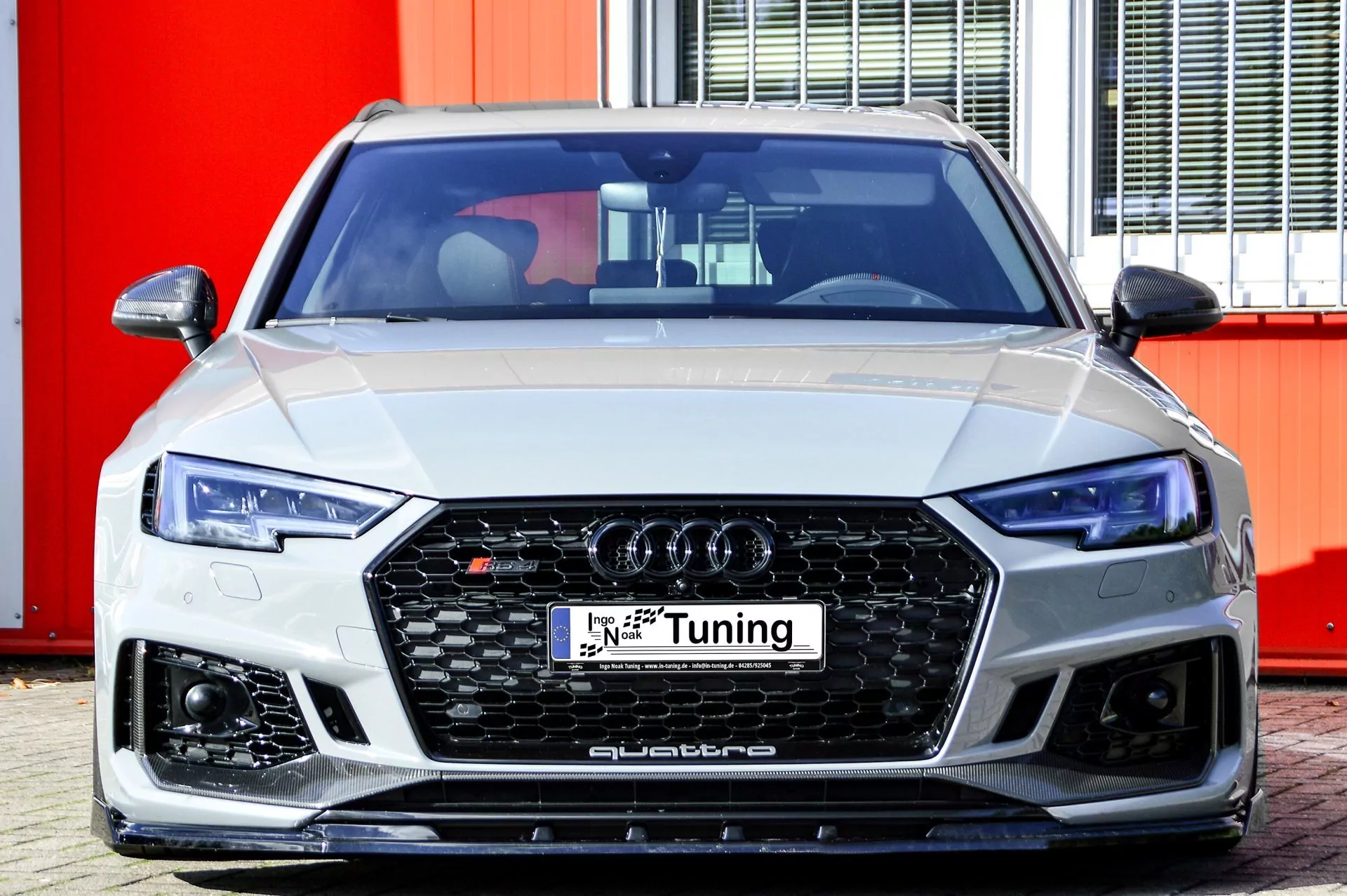 Cup Frontspoilerlippe mit Wing für Audi RS4 B9 Bj. 2015-2020