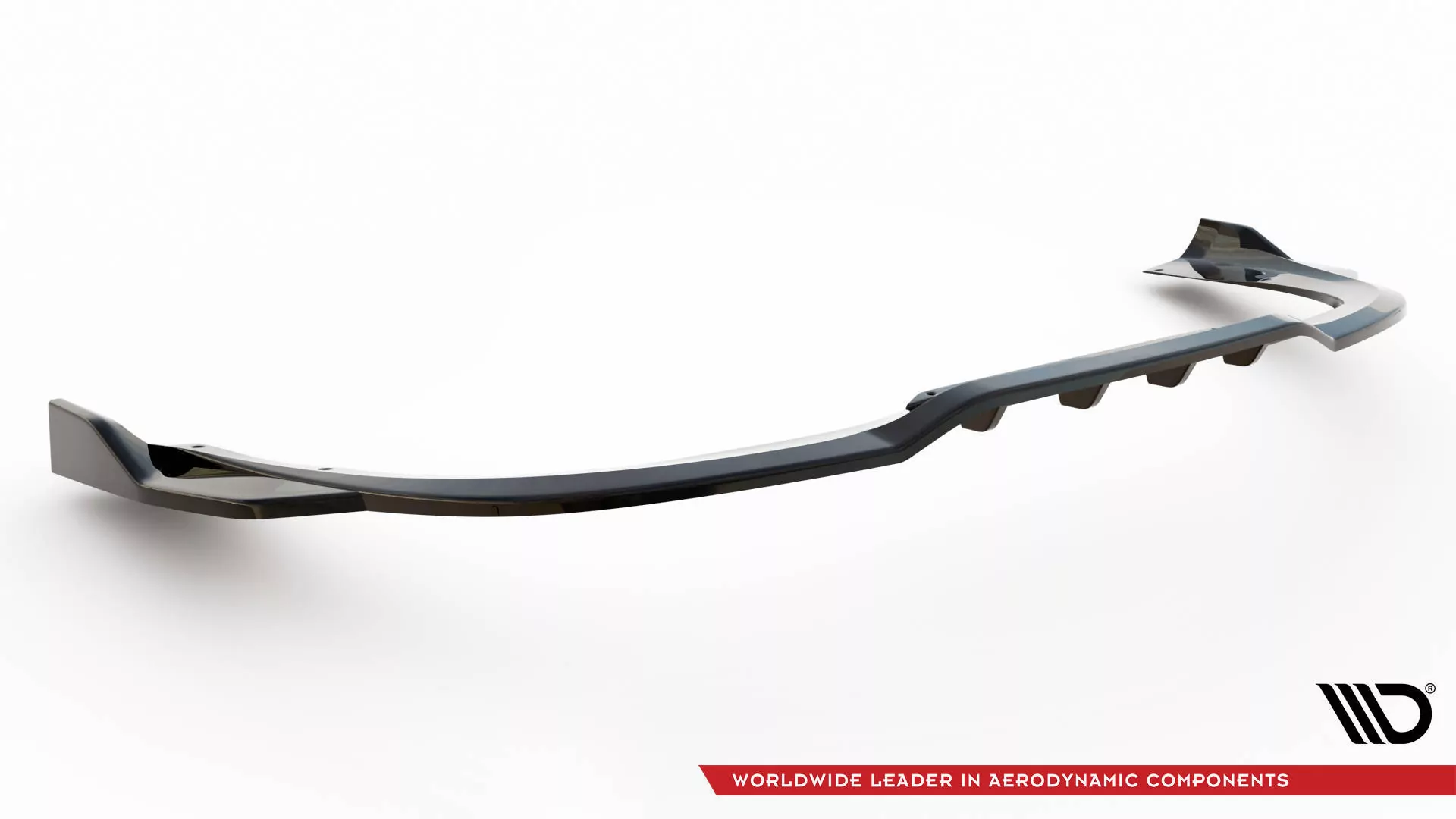 Hinten Splitter (mit Einem Vertikalem Balken) Porsche 911 Turbo S 992 Schwarz Hochglanz