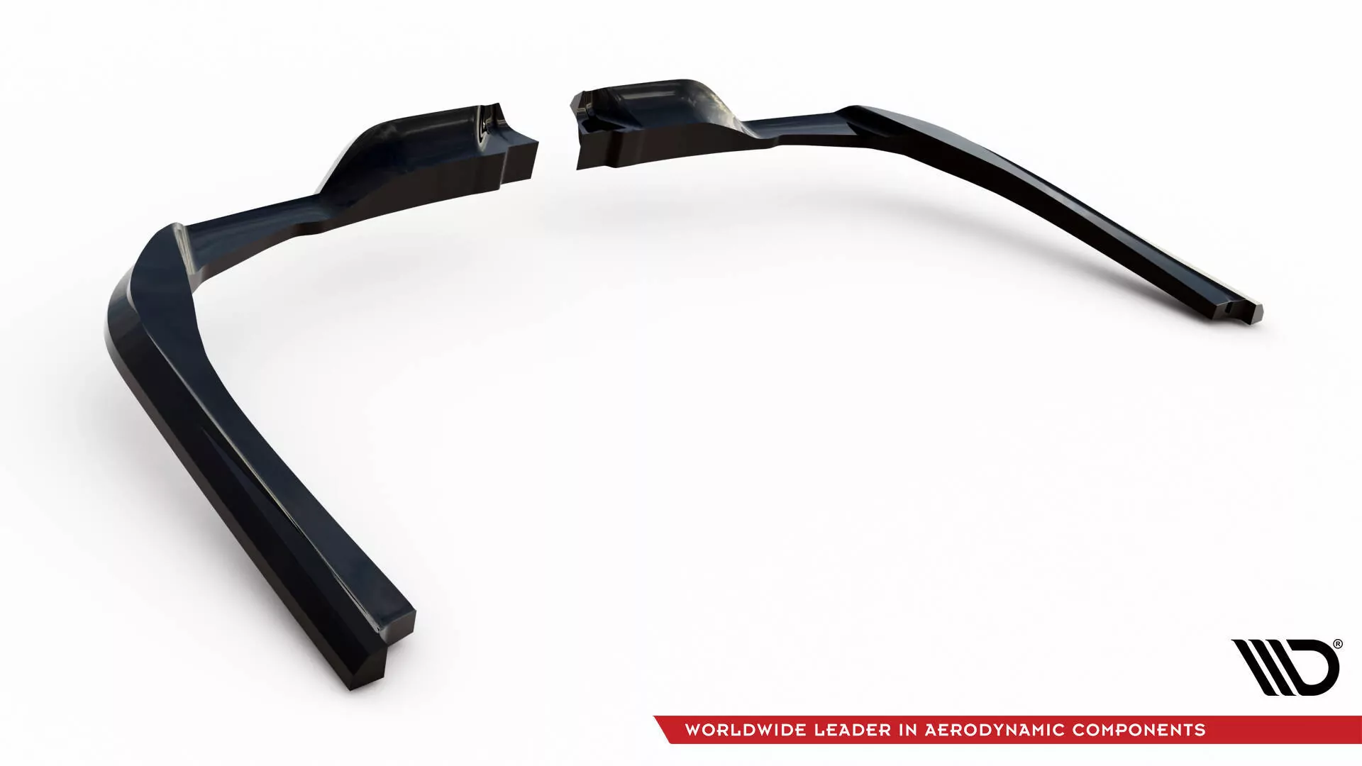 Hinten Splitter (mit Einem Vertikalem Balken) BMW M760e G70 Schwarz Hochglanz