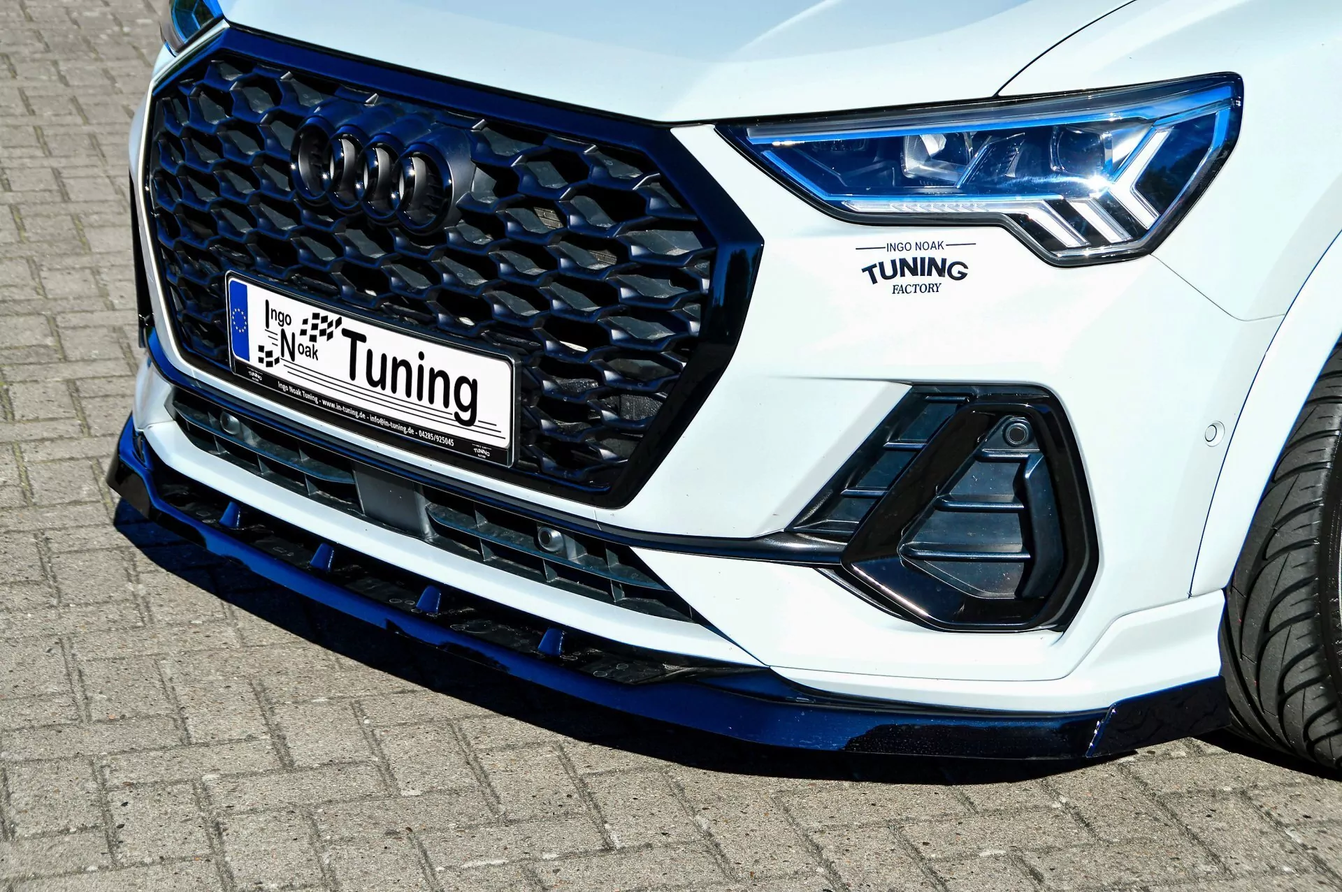 Cup Frontspoilerlippe mit Wing für Audi Q3 F3/F3N mit S-Line aus ABS