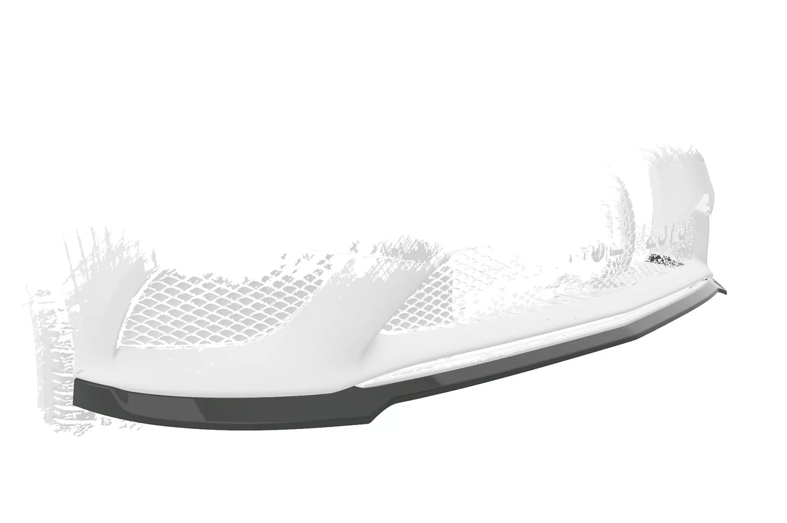 Cup-Spoilerlippe mit ABE für Mercedes Benz C-Klasse W205 CSL546 Schwarz Strukturiert