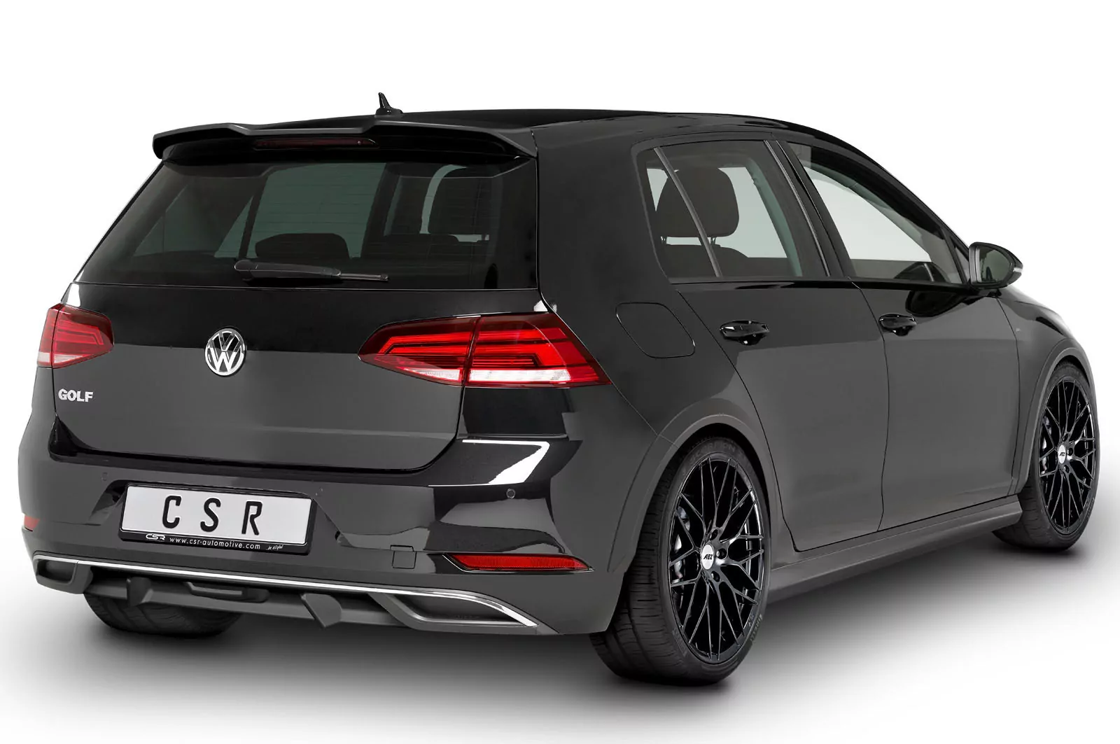 Heckansatz für VW Golf 7 Basis HA236 Strukturiert (schwarz matt)