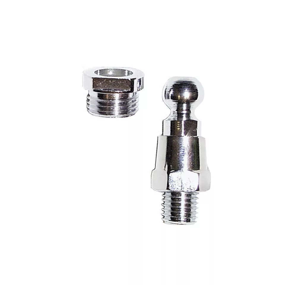 SHIN YO Mirror Adapter With Ball, M 10 Left-hand Thread, Chrome-plated