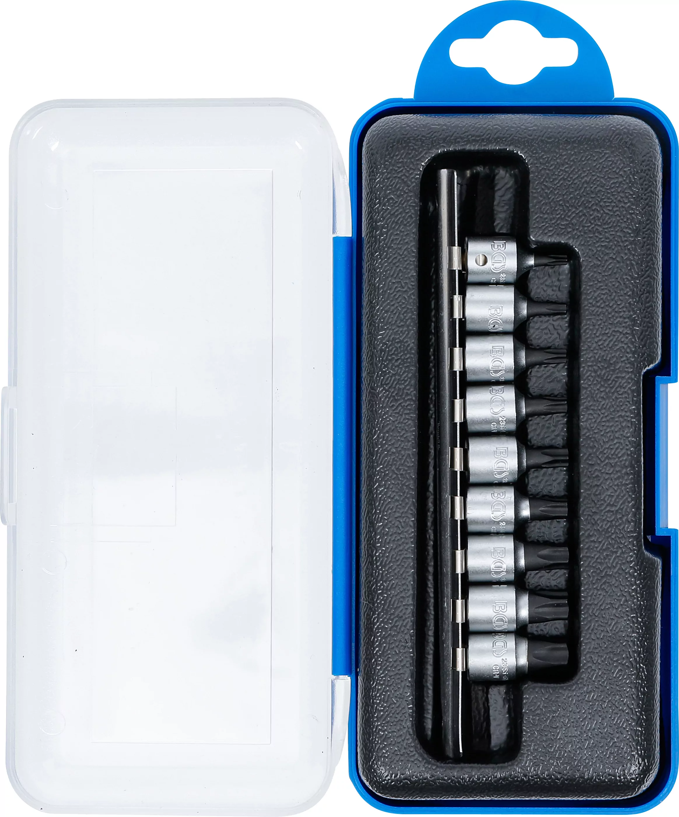 Bit-Einsatz-Satz | Antrieb Innenvierkant 6,3 mm (1/4") | TS-Profil (für Torx Plus) mit Bohrung | 9-tlg.