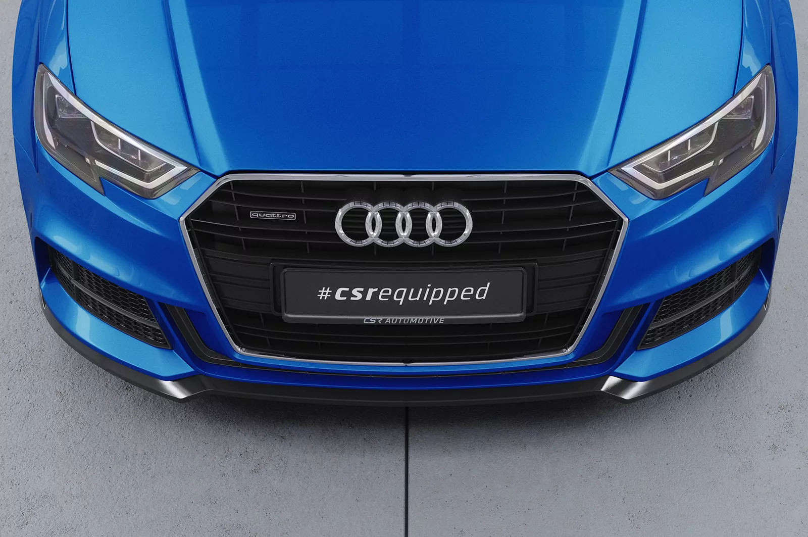 Cup-Spoilerlippe mit ABE für Audi A3 S-Line / S3 8V CSL612 Schwarz Strukturiert