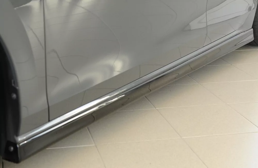 Rieger Seitenschweller links  (XS) glanz schwarz für VW Golf 8 GTI 5-tür. 08.20-03.24 (bis Facelift)