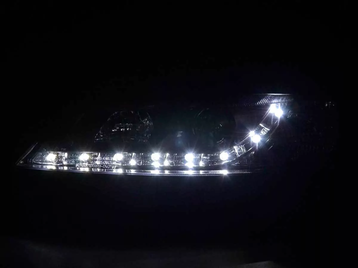 Scheinwerfer Set Daylight LED TFL-Optik Opel Vectra B Bj. 96-99 schwarz