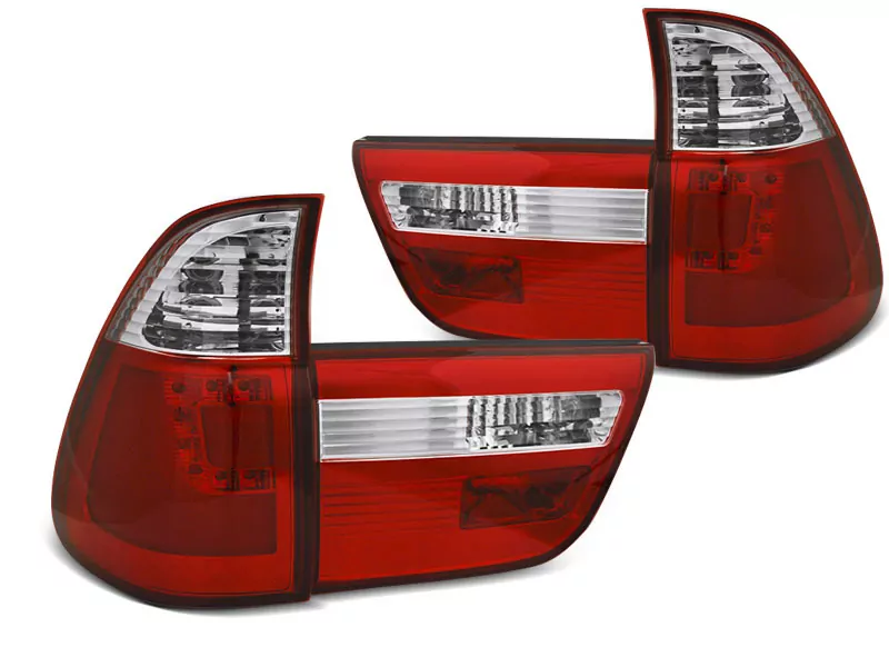 Led Bar Tail Lights Red Whie Fits Bmw X5 E53 09.99-10.03 