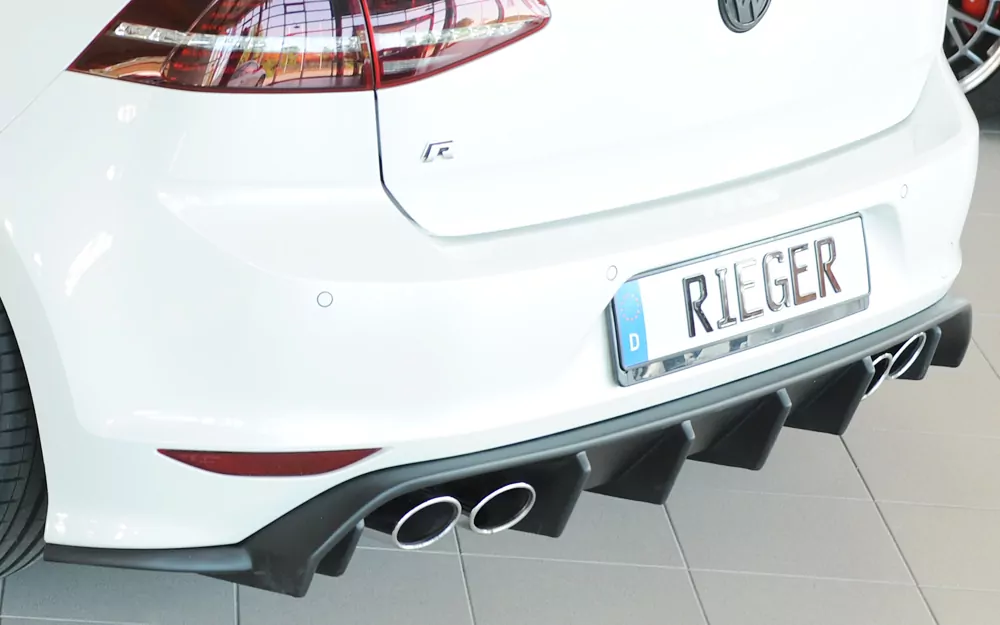 Rieger Heckeinsatz matt schwarz für VW Golf 7 R-Line 5-tür. 10.12-12.16 (bis Facelift)