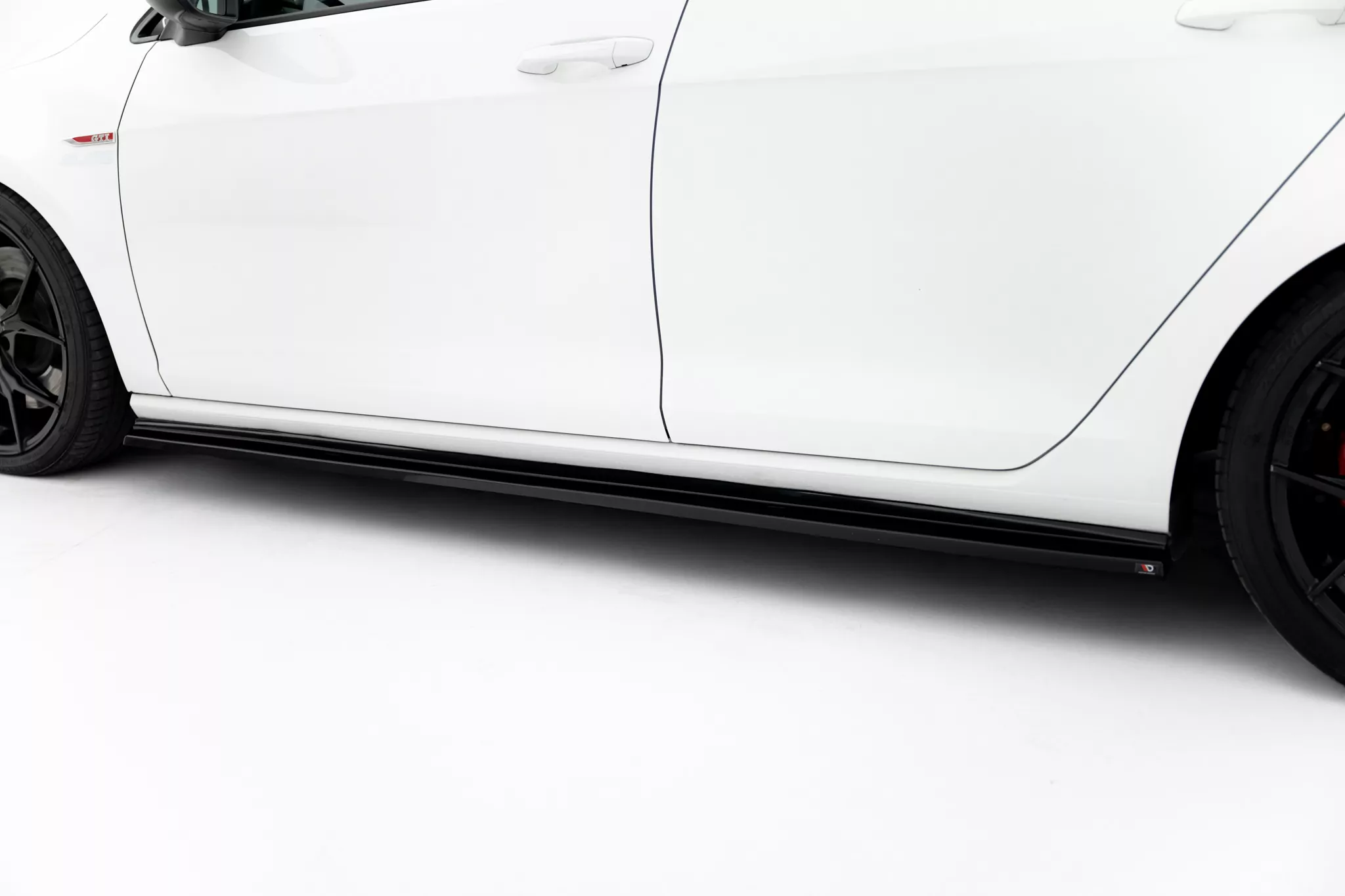 Seitenschweller Ansatz Passend Für V.2 Passend Für VW Golf 7 GTI Schwarz Hochglanz Schwarz Hochglanz