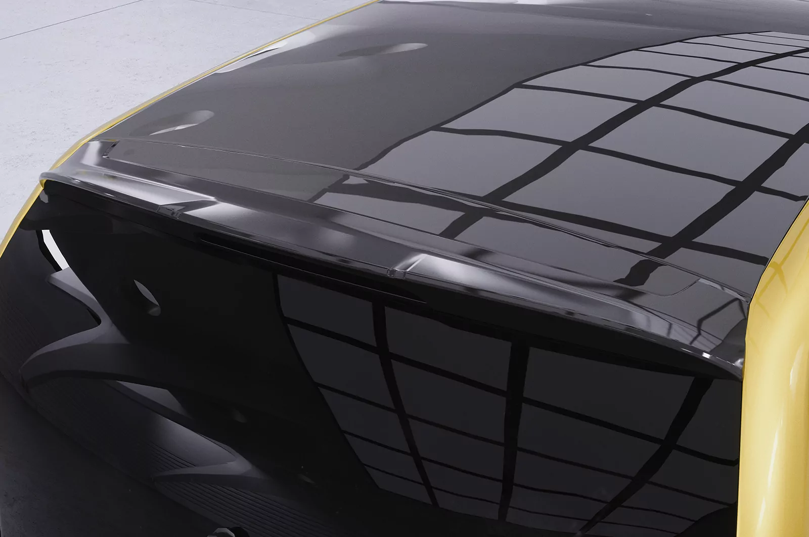 Heckflügel mit ABE für VW Up! / Seat Mii / Skoda Citigo HF019 Schwarz Strukturiert