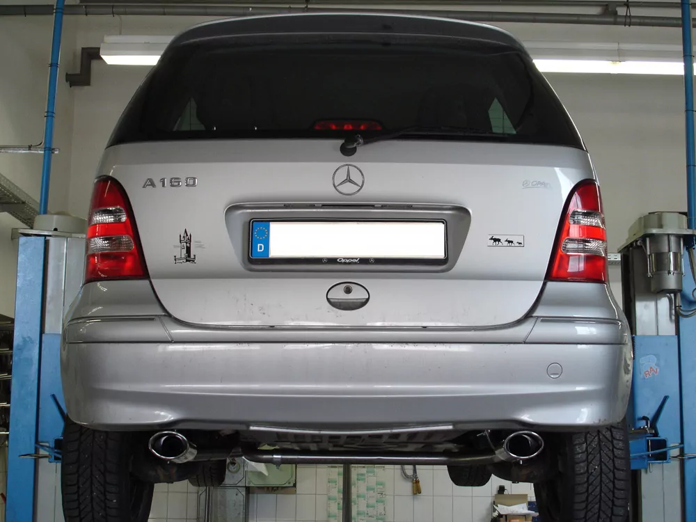 Mercedes A-Klasse 168  Endrohrsystem rechts/links für original Endschalldämpfer - 106x71 Typ 32 rechts/links